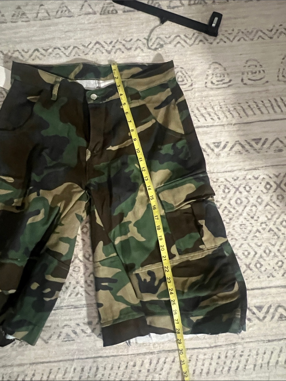 Amazon Women's Camo Cargo Shorts - Green Brown Woodland - Picture 4 of 6